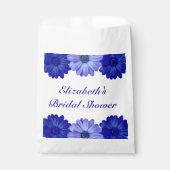Blauwe bloemige bruidsmeisjesborrel bedankzakje (Voorkant)