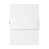 Blauwe bloemige bruiloft. Waterverf botanische win Uitnodigingen Wikkel (Achterkant Voorbeeld)