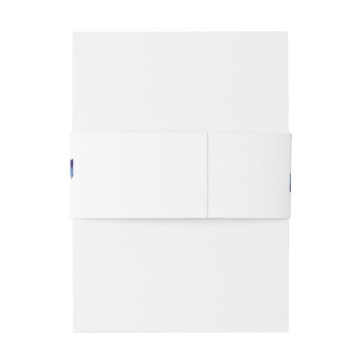 Blauwe bloemige bruiloft. Waterverf botanische win Uitnodigingen Wikkel (Achterkant Voorbeeld)