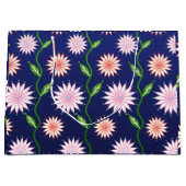 Blauwe bloemige cadeautas (Voorkant)