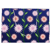 Blauwe bloemige cadeautas (Achterkant)