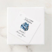 Blauwe Bloemige: Een Nieuw Hoofdstuk Bruidsfeest  Bedankjes Labels (In situ)