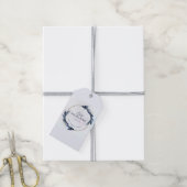 Blauwe bloemige Eid Mubarak cadeautag Elegante isl Cadeaulabel (Met Touw)
