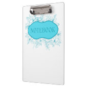 Blauwe Bloemige Notebook Hoes Klembord (Links)