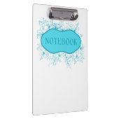 Blauwe Bloemige Notebook Hoes Klembord (Rechts)
