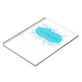 Blauwe Bloemige Notebook Hoes Notitieboek (Linkerzijde)
