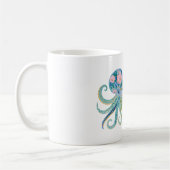 Blauwe Bloemige Octopus Koffiemok (Links)
