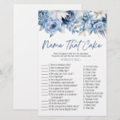 Blauwe Bloemige Raad Die Taart Bruidsfeestje Spel Briefpapier (Voorkant / Achterkant)