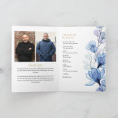 Blauwe Bloemige Rouwherdenkingsdienst Order Of Ser Programma (Binnen)