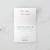 Blauwe bloemige theeparty bruiloft dankkaart bedankkaart (Binnen)