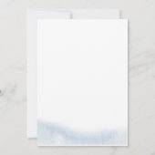 Blauwe Bloemige Trouwreceptie Uitnodigingen (Achterkant)