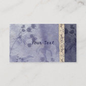 Blauwe Bloemige Visitekaart Visitekaartje (Achterkant)