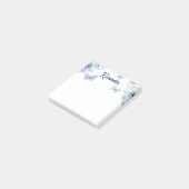 Blauwe Bloemige Waterverf Vlinder Herinnering Post-it® Notes (Schuin)
