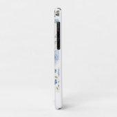 Blauwe Bloemige Witte Waterverf Case-Mate iPhone Case (Achterkant/links)