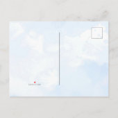 Blauwe Bloemige Zebra Verjaardag Uitnodiging Briefkaart (Achterkant)