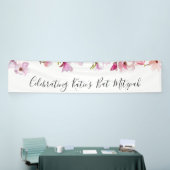 Blauwe Bloemknuppel Mitswa Celebration Banner (Beurs)