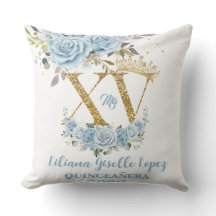 Blauwe bloemkroon XV QUINCEAÑERA Quince Keepsake