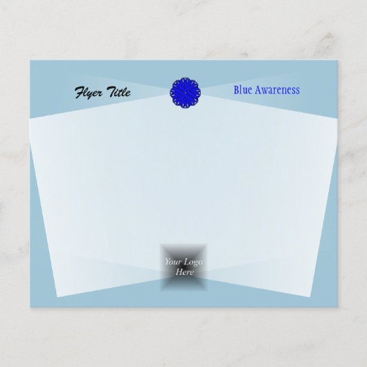 Blauwe Bloemlint door Kenneth Yoncich Flyer (Voorkant)