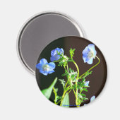 Blauwe bloemmagneet magneet (Voorkant / Achterkant)