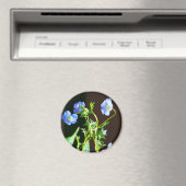 Blauwe bloemmagneet magneet (Insitu (Vaatwasser))