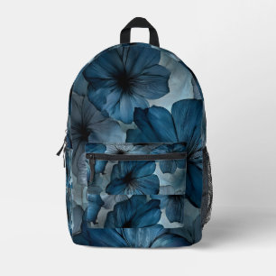 Blauwe Bloemmotief Rugzak