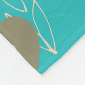 Blauwe bloempatronen fleece deken (Hoek)