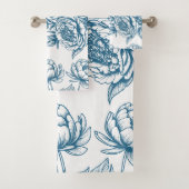 Blauwe bloempioen bad handdoek (Insitu)