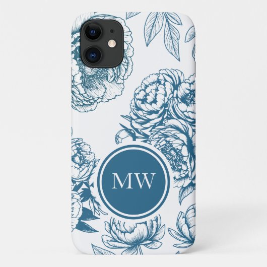 Blauwe bloempioen Case-Mate iPhone case (Achterkant)