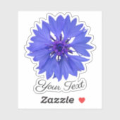 Blauwe bloempitten en violetstempels in de lente sticker (Vel)