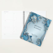 Blauwe  bloemplanner planner (Display)