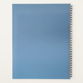 Blauwe  bloemplanner planner (Achterkant)