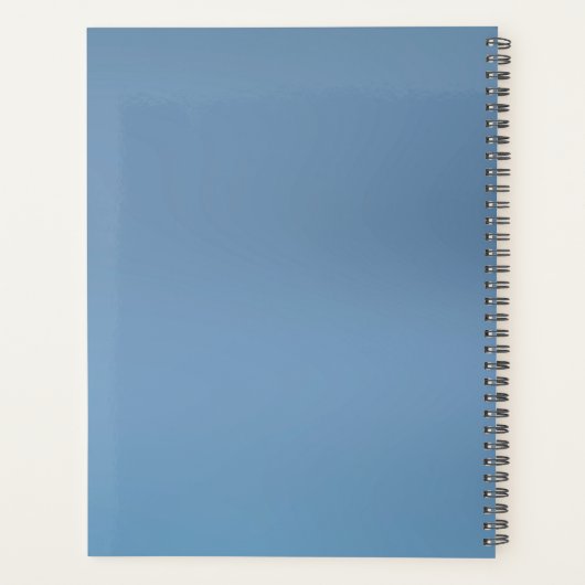 Blauwe  bloemplanner planner (Achterkant)