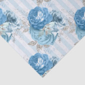 Blauwe bloemserie ontwerp 11 tissuepapier (Detail)