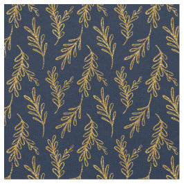 Blauwe Bloemstof Naadloos Patroon Elegante Boho Stof