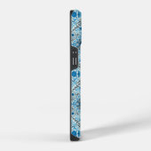 Blauwe bloemtegels iPhone hoesje (Rechterkant)