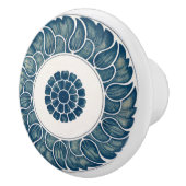 Blauwe Bloemtegels Ladeknop Keramische Knop (Rechts)