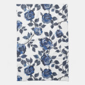 Blauwe Bloemtuinen Theedoek (Verticaal)