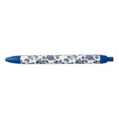 Blauwe Bloemtuinen Zwarte Inkt Pen (Voorkant)