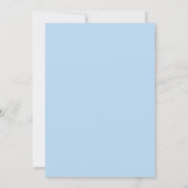 Blauwe bloemvlinders bruiloft kaart (Achterkant)