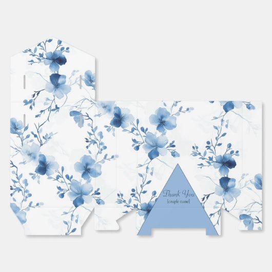 Blauwe Bloesem, Bedankdoosjes (Ongevouwen)