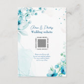 Blauwe Bloesem & Breeze Huwelijk Informatiekaartje (Voorkant)