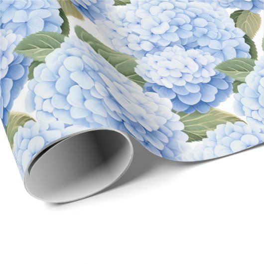 Blauwe Bloesem Burst Cadeaupapier (Rol Hoek)