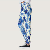 blauwe bloesem cascade leggings (Links)
