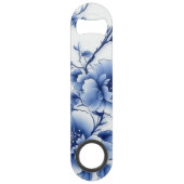 Blauwe Bloesem Flesopener Speed Flessenopener (Achterkant)