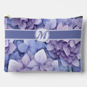 Blauwe Bloesem Hydrangea Monogram Etui (Voorkant)