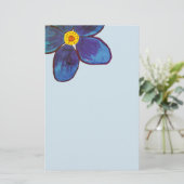 Blauwe Bloesem Lente Briefpapier (Staand voorkant)