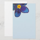 Blauwe Bloesem Spring Stationery Briefpapier (Voorkant / Achterkant)