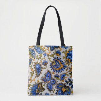 Blauwe Bloesem Tote Bag