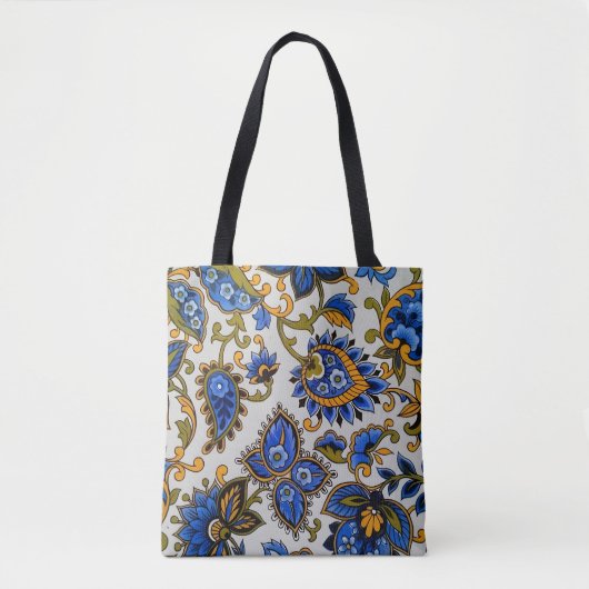 Blauwe Bloesem Tote Bag (Voorkant)