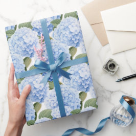 Blauwe Bloesem Uitbarsting Cadeaupapier
